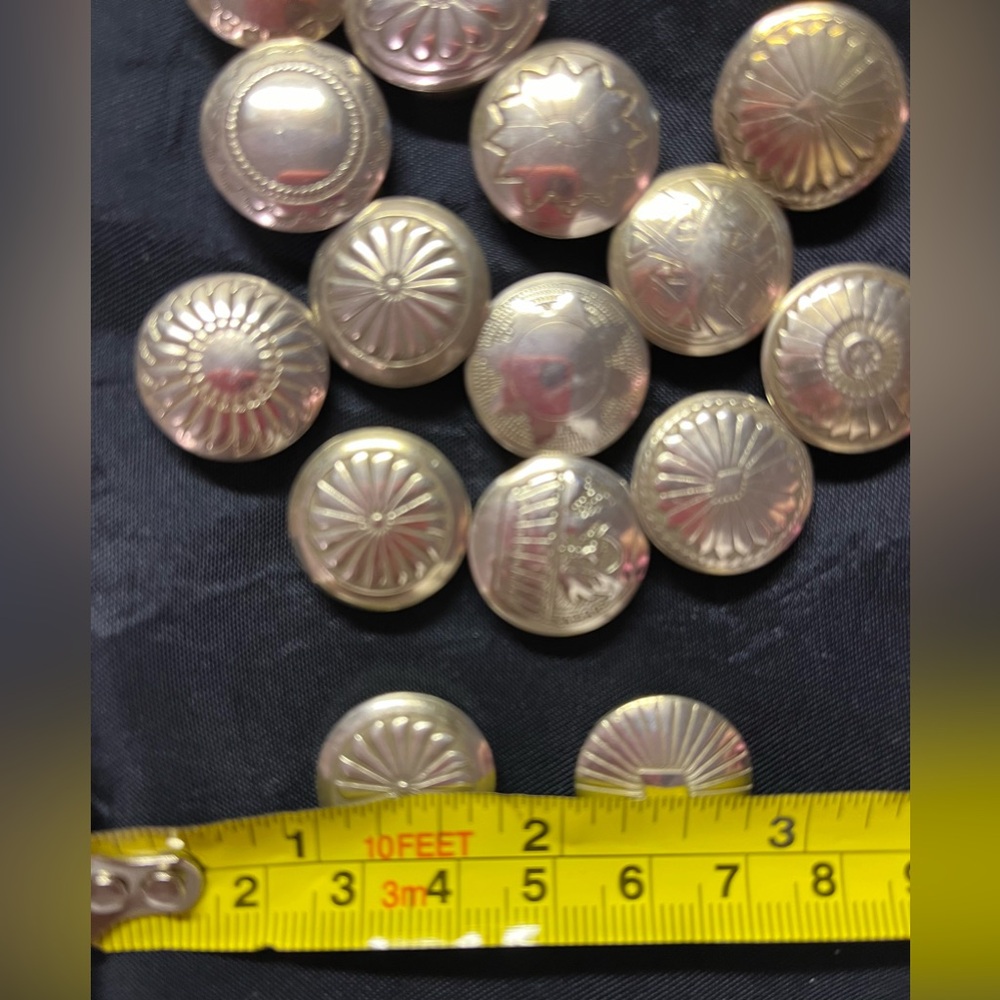 15 Silver Decorative Button Covers - image 1